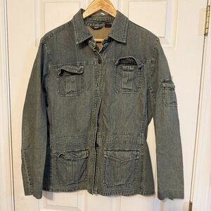 Mossimo Women’s Denim Jacket – EUC, Size Large, Classic Blue Jean Style